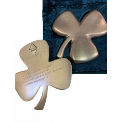 Gold Shamrock with Verse on Back